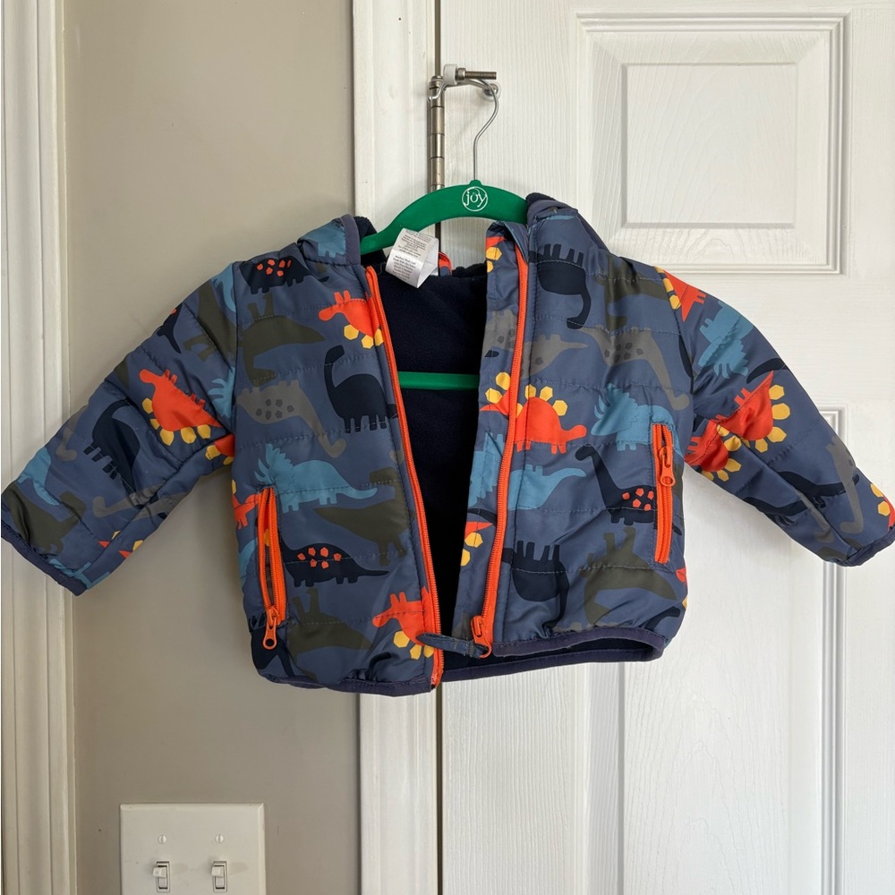 12 months. Warm toddler Dinosaur Puffer Jacket